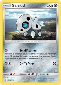 Carte Pokémon Galekid 123/214 de la série Alliance Infallible en vente au meilleur prix