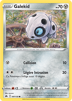 Carte Pokémon Galekid 087/159 de la série Zénith Suprême en vente au meilleur prix