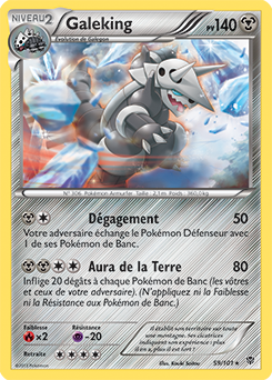 Carte Pokémon Rare Galeking 59/101 de la série Explosion Plasma