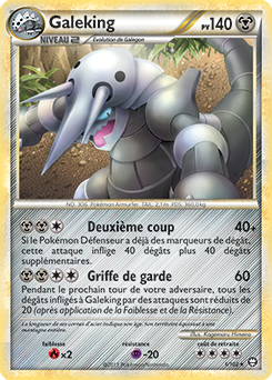 Carte Pokémon Holographique Rare Galeking 1/102 de la série Triomphe