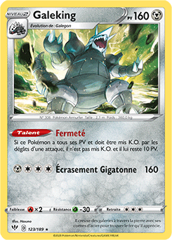 Carte Pokémon Galeking 123/189 de la série Ténèbres Embrasées en vente au meilleur prix