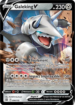 Carte Pokémon Ultra rare V Galeking V 096/172 de la série Stars Étincelantes