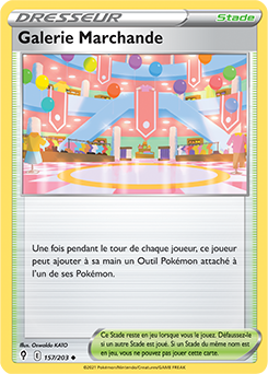 Carte Pokémon Peu commune Galerie Marchande 157/203 de la série Évolution Céleste