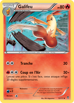 Carte Pokémon Peu commune Galifeu 13/111 de la série Poings Furieux