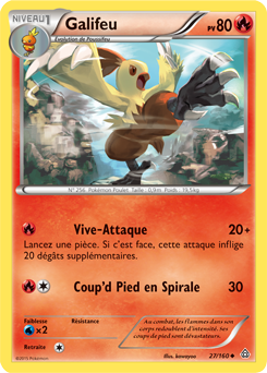 Carte Pokémon Galifeu 27/160 de la série Primo Choc en vente au meilleur prix