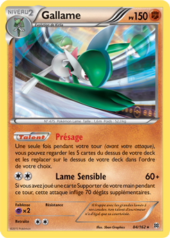 Carte Pokémon Holographique Rare Gallame 84/162 de la série Impulsion Turbo
