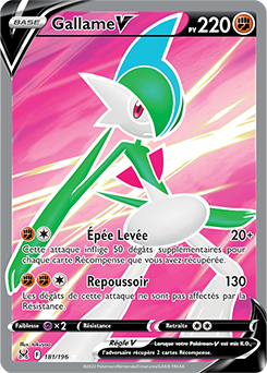 Carte Pokémon Full Art V Gallame V 181/196 de la série Origine Perdue
