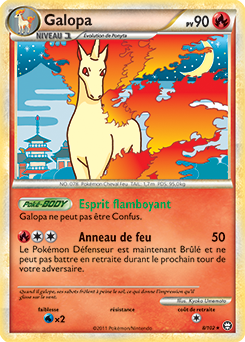 Carte Pokémon Galopa 8/102 de la série Triomphe en vente au meilleur prix