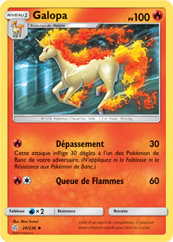 Carte Pokémon Galopa 24/236 de la série Éclipse Cosmique en vente au meilleur prix