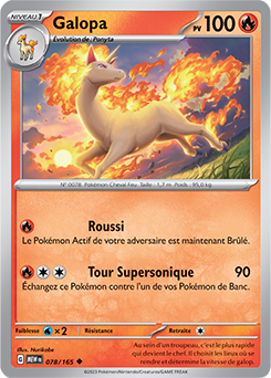 Carte Pokémon Galopa 78/165 de la série 151 en vente au meilleur prix