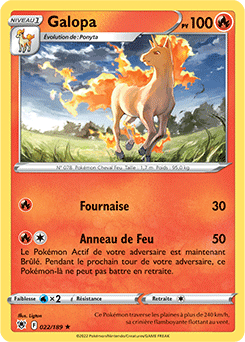 Carte Pokémon Galopa 022/189 de la série Astres Radieux en vente au meilleur prix