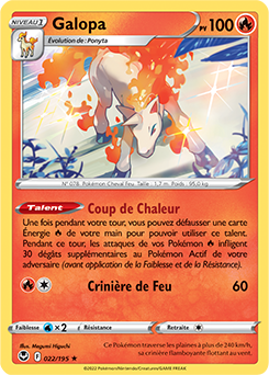 Carte Pokémon Galopa 022/195 de la série Tempête Argentée en vente au meilleur prix