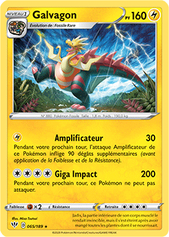 Carte Pokémon Galvagon 65/189 de la série Ténèbres Embrasées en vente au meilleur prix