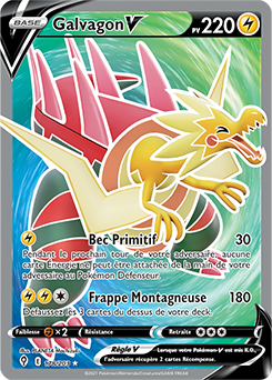 Carte Pokémon Galvagon V 178/203 de la série Évolution Céleste en vente au meilleur prix