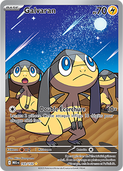 Carte Pokémon Illustration rare Galvaran 143/132 de la série Méga-Évolution