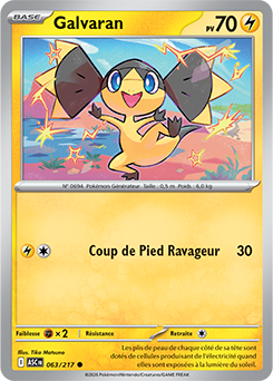 Carte Pokémon Galvaran 63/217 de la série Héros Transcendants en vente au meilleur prix