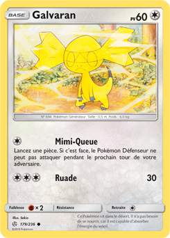 Carte Pokémon Galvaran 179/236 de la série Éclipse Cosmique en vente au meilleur prix