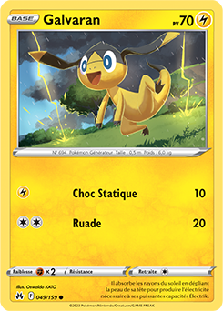 Carte Pokémon Galvaran 049/159 de la série Zénith Suprême en vente au meilleur prix