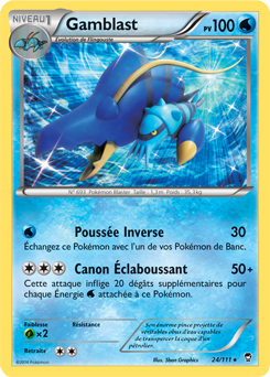 Carte Pokémon Holographique Rare Gamblast 24/111 de la série Poings Furieux