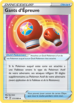 Carte Pokémon Gants d Épreuve 171/189 de la série Ténèbres Embrasées en vente au meilleur prix