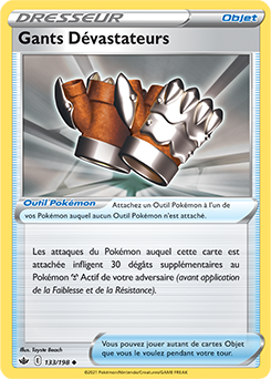 Carte Pokémon Gants Dévastateurs 133/198 de la série Règne de Glace en vente au meilleur prix