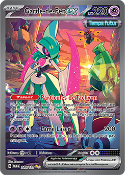 Carte Pokémon Illustration spéciale rare Garde-de-Fer ex 249/182 de la série Faille Paradoxe