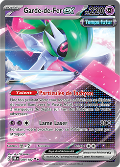 Carte Pokémon Double rare Garde-de-Fer ex 89/182 de la série Faille Paradoxe