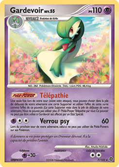 Carte Pokémon Holographique Rare Gardevoir 7/132 de la série Merveilles Secrètes
