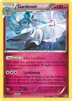 Carte Pokémon Holographique Rare Gardevoir 54/98 de la série Origines Antiques