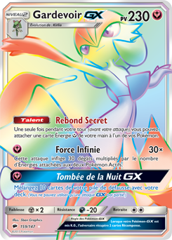 Carte Pokémon Gardevoir GX 159/147 de la série Ombres Ardentes en vente au meilleur prix