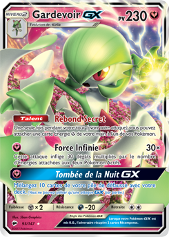 Carte Pokémon Gardevoir GX 93/147 de la série Ombres Ardentes en vente au meilleur prix