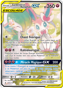Carte Pokémon Gardevoir Nymphali GX 205/214 de la série Alliance Infallible en vente au meilleur prix
