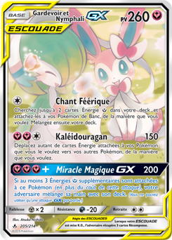 Carte Pokémon Pokémon Full Art Gardevoir Nymphali GX 205/214 de la série Alliance Infallible