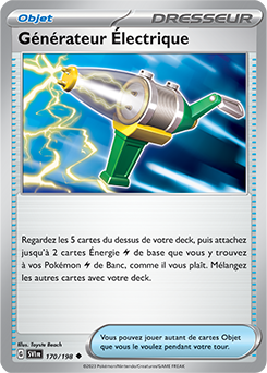 Carte Pokémon Générateur Électrique 170/198 de la série Écarlate et Violet en vente au meilleur prix