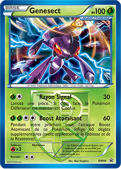 Carte Pokémon Promo Genesect BW86 de la série Promos Noir & Blanc