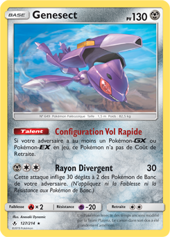 Carte Pokémon Genesect 127/214 de la série Alliance Infallible en vente au meilleur prix