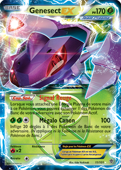 Carte Pokémon Pokémon EX Genesect EX 11/101 de la série Explosion Plasma