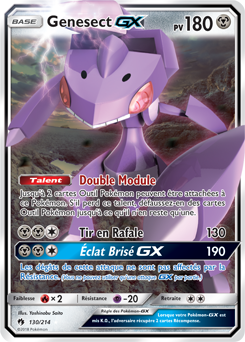 Carte Pokémon Genesect GX 130/214 de la série Tonnerre Perdu en vente au meilleur prix