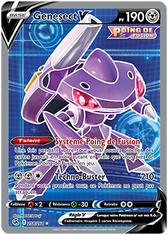 Carte Pokémon Genesect V 254/264 de la série Poing de Fusion en vente au meilleur prix