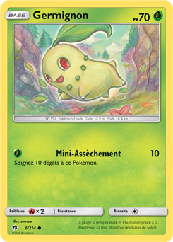 Carte Pokémon Commune Germignon 6/214 de la série Tonnerre Perdu