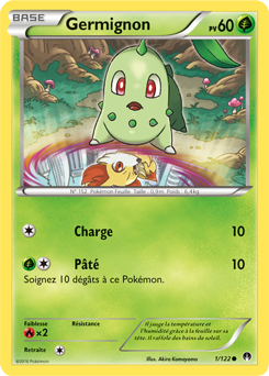 Carte Pokémon Commune Germignon 1/122 de la série Rupture Turbo