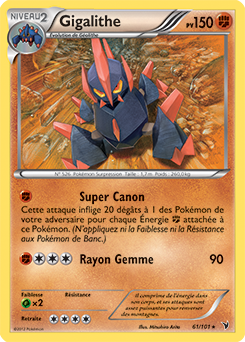 Carte Pokémon Gigalithe 61/101 de la série Nobles Victoires en vente au meilleur prix