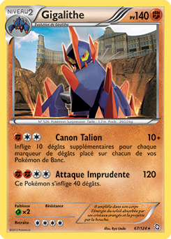 Carte Pokémon Gigalithe 67/124 de la série Dragons Éxaltés en vente au meilleur prix