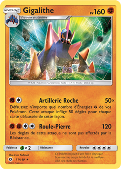 Carte Pokémon Gigalithe 71/149 de la série Soleil & Lune en vente au meilleur prix
