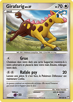 Carte Pokémon Girafarig 49/123 de la série Trésors Mystérieux en vente au meilleur prix