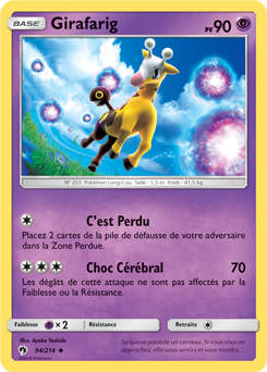 Carte Pokémon Girafarig 94/214 de la série Tonnerre Perdu en vente au meilleur prix