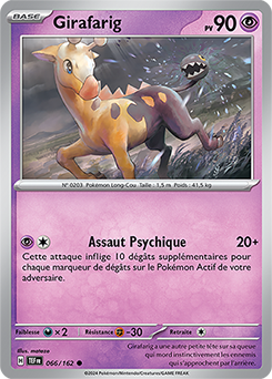 Carte Pokémon Girafarig 66/162 de la série Forces Temporelles en vente au meilleur prix