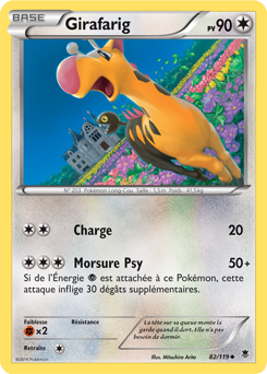 Carte Pokémon Girafarig 82/119 de la série Vigueur Spectrale en vente au meilleur prix