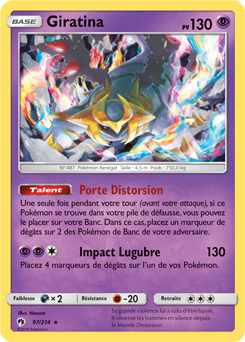 Carte Pokémon Giratina 97/214 de la série Tonnerre Perdu en vente au meilleur prix