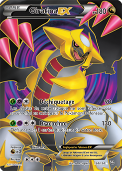 Carte Pokémon Pokémon Full Art Giratina EX 124/124 de la série Dragons Éxaltés